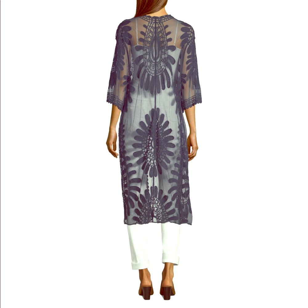 Lace navy blue cape